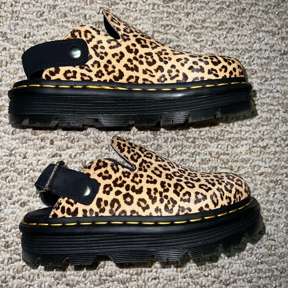 Dr. Martens Zebag Leopard Mules - Picture 2 of 3